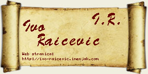 Ivo Raičević vizit kartica
